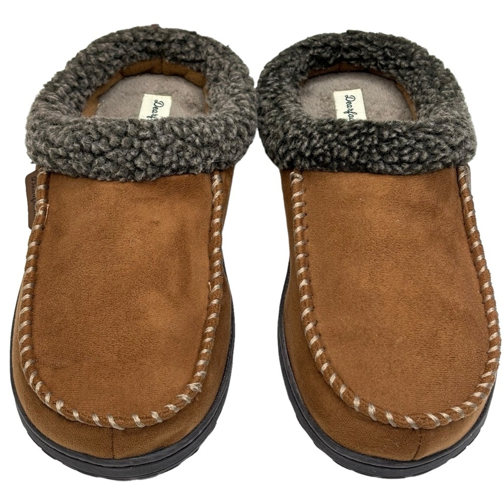 Dearfoams Microsuede Clog-Slipper-Coffee Color Size Large 11–12 Memory Foam New